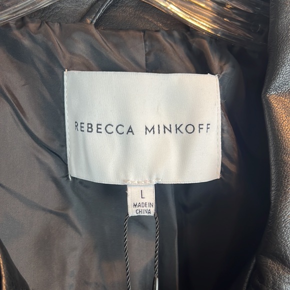 Rebecca Minkoff Mod Trench Coat, Black Faux Leather - Picture 6 of 8